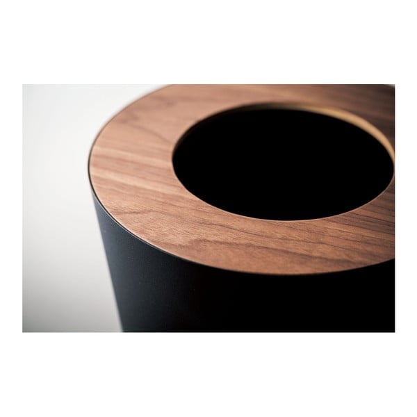 Črn koš za smeti YAMAZAKI Rin Round-image-2