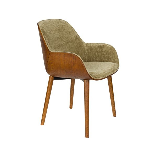 Zelen oblazinjen jedilni stol z nasloni za roke Taylor – Dutchbone