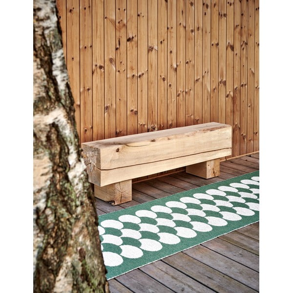 Zelen/kremno bel zunanji in notranji tekač 70x250 cm Poppy Oregano – Pappelina-image-3