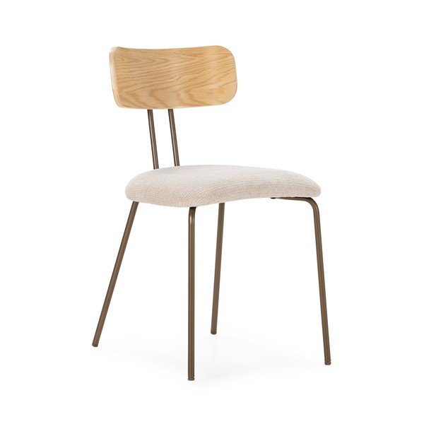 Bež/v naravni barvi oblazinjen jedilni stol Olimpia – MOME