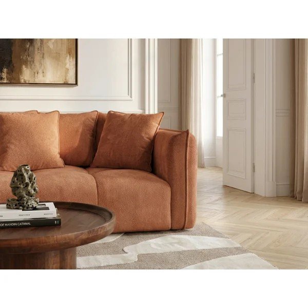 Oranžna sedežna garnitura iz šenilje Harlem – Bobochic Paris-image-2