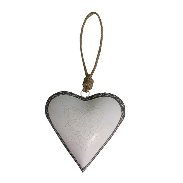 Viseča dekoracija v obliki srca Antic Line Light Heart, 16 cm
