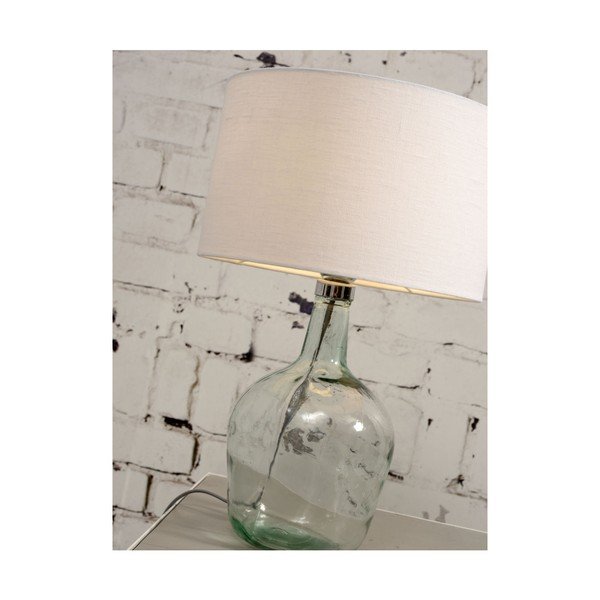 Namizna svetilka z belim senčnikom in strukturo iz recikliranega stekla Good&Mojo Murano, ⌀ 47 cm-image-4