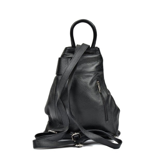 Črn usnjen nahrbtnik Anna Luchini Makna-image-4