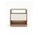 Kremno bela/v naravni barvi nočna omarica v hrastovem dekorju Dennis – Marckeric