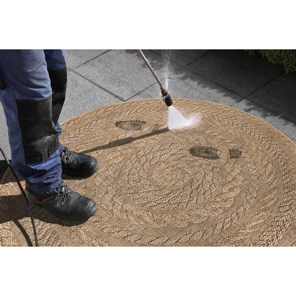 Bež zunanja preproga NORTHRUGS Almendro, Ø 160 cm-image-2