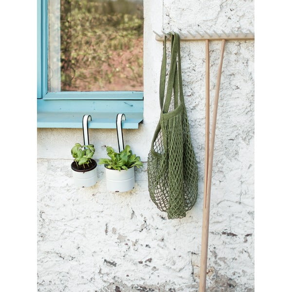 Komplet 2 beliih visečih emajliranih loncev Antic Line Classic-image-1