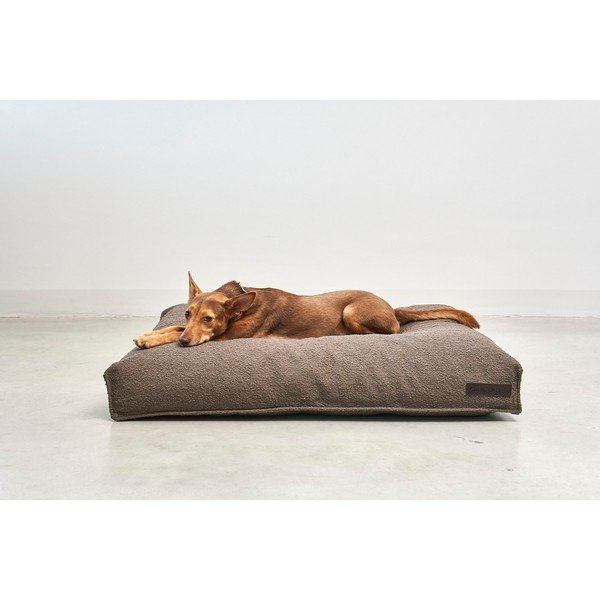 Rjavo ležišče za pse iz tkanine bouclé 100x75 cm Mondo Chocolate M – MiaCara-image-1