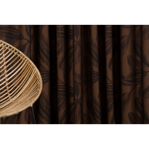 Temno rjava zavesa 210x245 cm Nydia – Mendola Fabrics-image-1