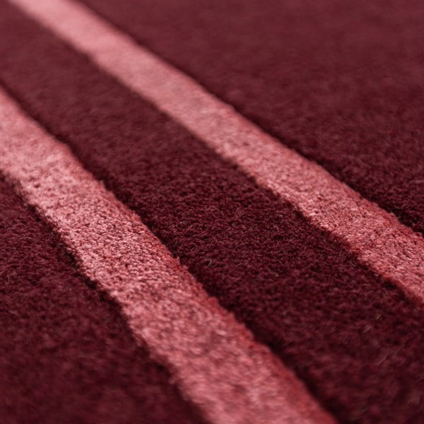 Bordo rdeča ročno tkana volnena preproga 160x230 cm Gatsby – Flair Rugs-image-4