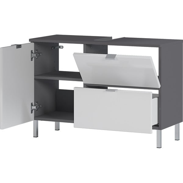 Belo-siva omarica za pod umivalnik Germania Mauresa, širina 80 cm-image-3