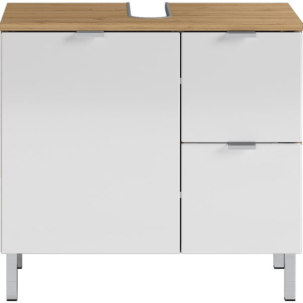 Bela omarica za pod umivalnik s hrastovim dekorjem Germania Mauresa, širina 60 cm-image-2