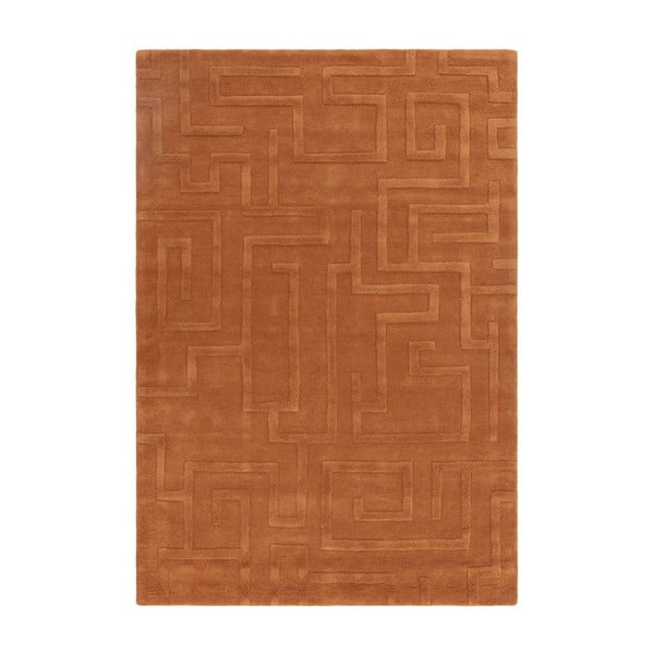 Opečnato oranžna volnena preproga 160x230 cm Maze – Asiatic Carpets