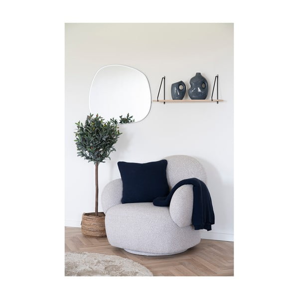 Temno modra odeja iz recikliranega bombaža 130x170 cm Santos – House Nordic-image-1