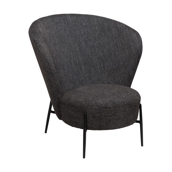 Antracitno siv fotelj iz tkanine bouclé Orbit – DAN-FORM Denmark