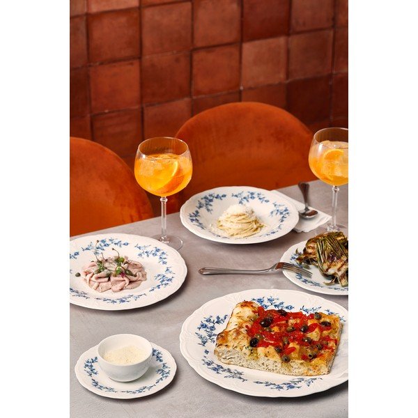 Bel/moder porcelanast krožnik ø 27,5 cm Retro – BonBistro-image-2