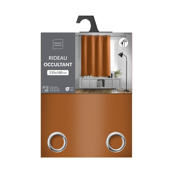 Zatemnitvena zavesa v barvi terakote 135x180 cm Occult – douceur d'intérieur-image-2