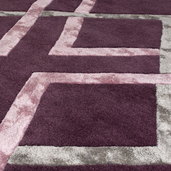 Vijolična preproga iz viskoze Flair Rugs Trellis, 160 x 230 cm-image-2