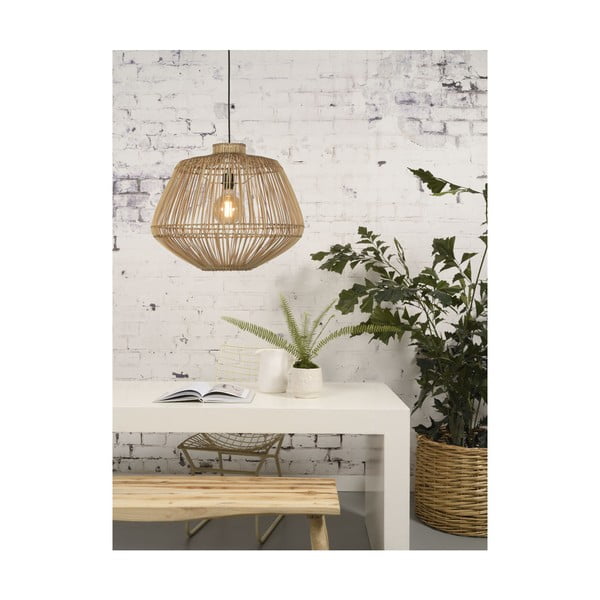 Rjava viseča svetilka iz ratana Good&Mojo Madagascar, ⌀ 60 cm-image-3