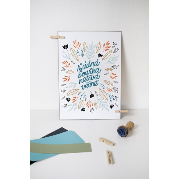 Print z motivom Nobena nevihta ne traja večno Printintin, format A4-image-1