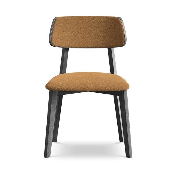 Jedilni stol iz masivnega lesa v barvi terakote Niu – Makamii-image-1