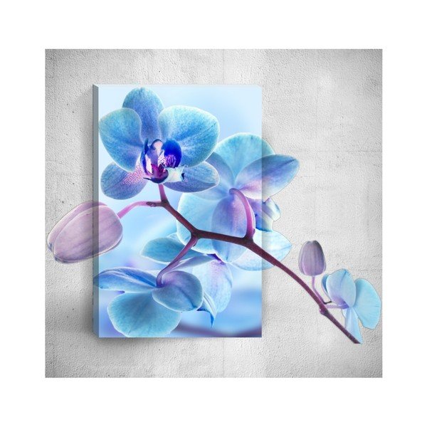 3D stenska slika Mosticx Modri cvet, 40 x 60 cm