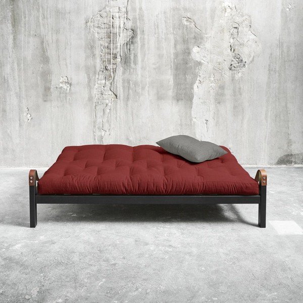 Raztegljiv kavč Karup Poezija Črna/Passion Red/Granit Grey-image-1