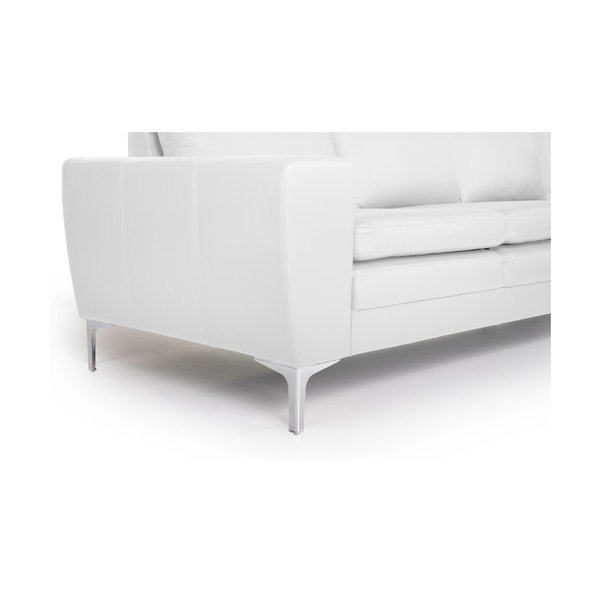 Bela usnjena kotna zofa Scandic Twigo, desni kot-image-4