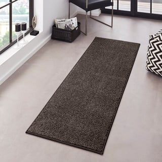 Antracitno siv tekač Hanse Home Pure, 80 x 400 cm