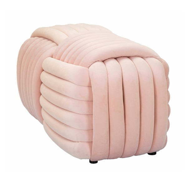 Svetlo rožnata žametna klop Softy – Mauro Ferretti-image-4