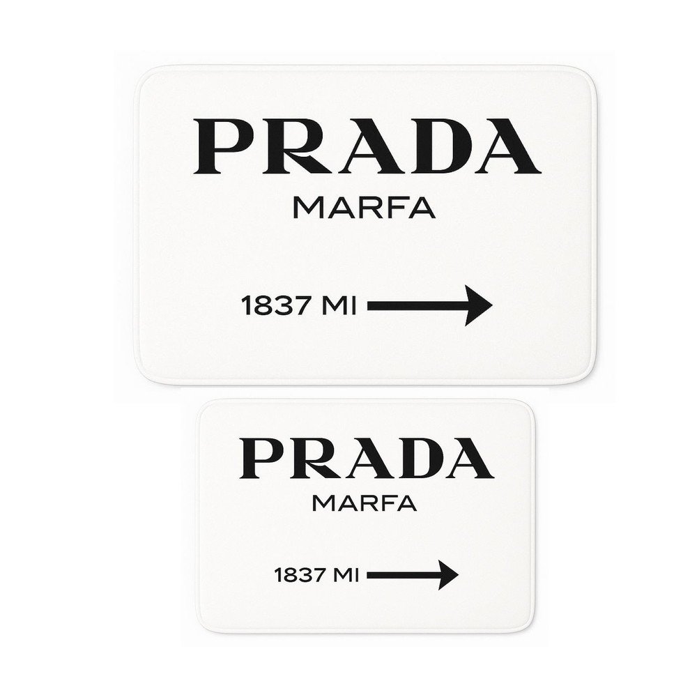 Bele žametne kopalniške preproge v kompletu 2 ks Prada