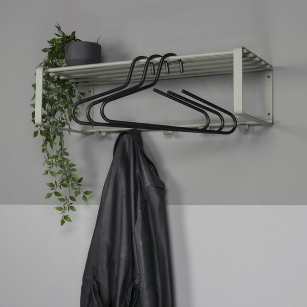 Prašno zelen kovinski stenski obešalnik s polico 70 cm Rex – Spinder Design-image-1