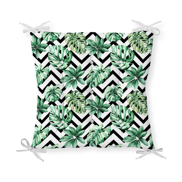 Sedežna blazina iz mešanice bombaža Minimalist Cushion Covers Palm Leaves, 40 x 40 cm