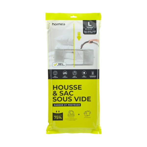 Vakuumska plastična škatla za shranjevanje oblačil 60x45x25 cm – Homéa-image-1