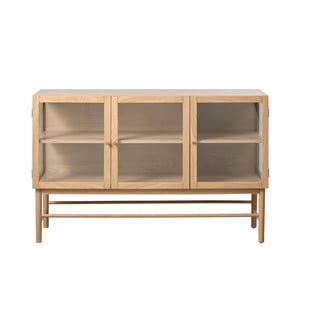 Vitrina iz masivnega hrasta 88x140 cm Elba – Unique Furniture