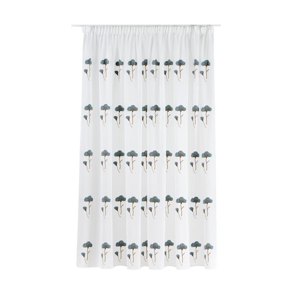 Bela/modra prosojna zavesa 140x260 cm Elba – Mendola Fabrics