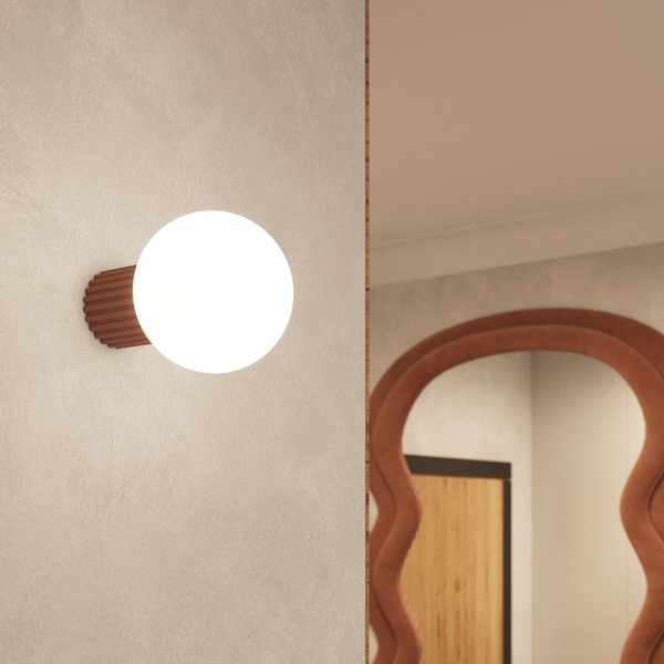 Svetlo rjava stenska svetilka ø 12 cm Orbital – Sollux-image-2