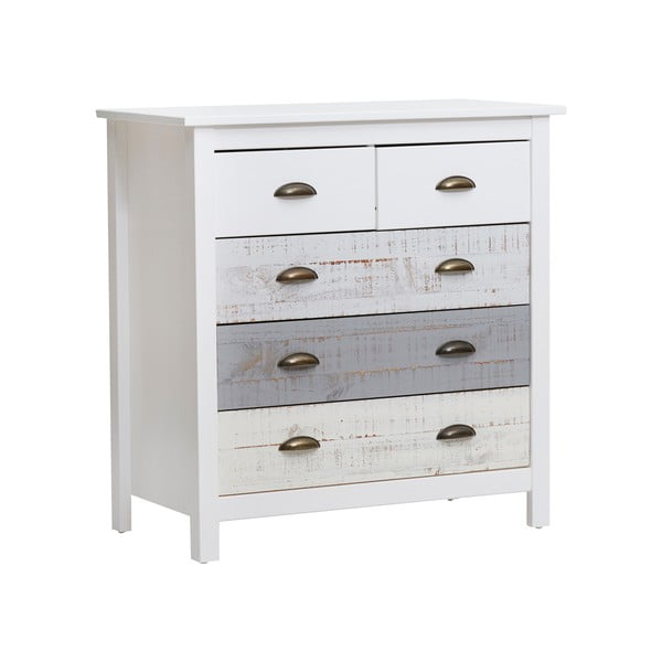 Belo-siva komoda s 4 predali Marckeric Romantica, 79 x 80 cm-image-3