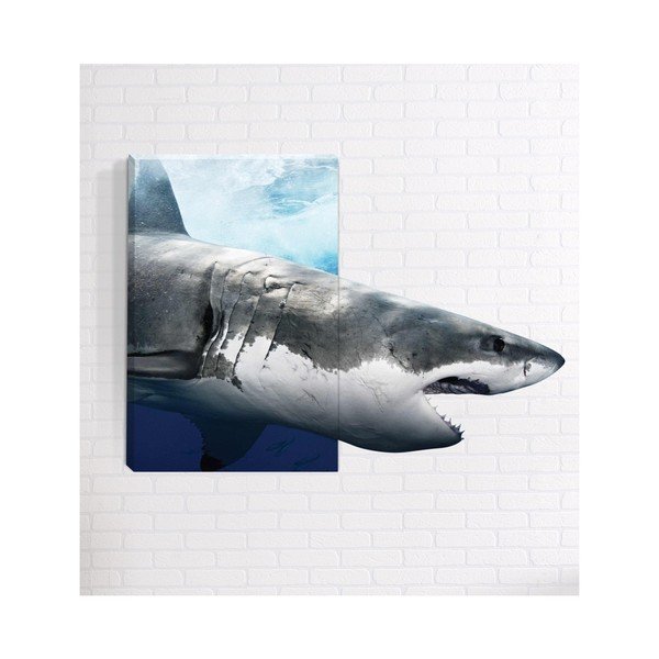 3D stenska slika Mosticx Shark, 40 x 60 cm
