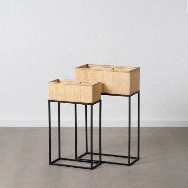 Stojala za cvetlične lonce v kompletu 2 ks iz ratana (višina 80 cm) – Ixia-image-2