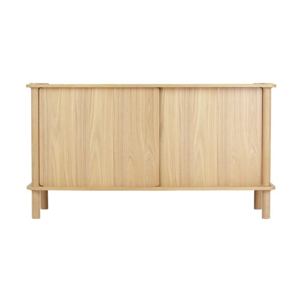 Komoda iz masivnega hrasta z drsnimi vrati v naravni barvi 135x73,5x48 cm Italic – UMAGE