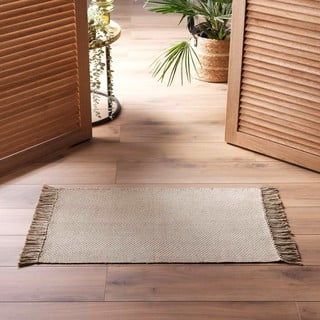 Bež pralna preproga 50x80 cm Pietro – douceur d'intérieur