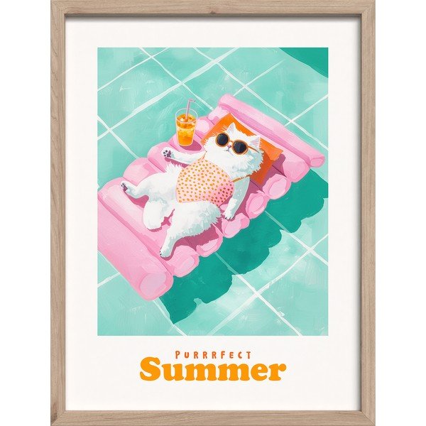 Tiskana slika z okvirjem 30x40 cm Purrrfect – Styler
