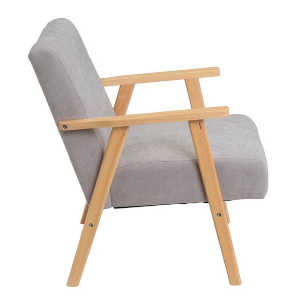 Siv fotelj iz šenilje Vintage – Casa Selección-image-3