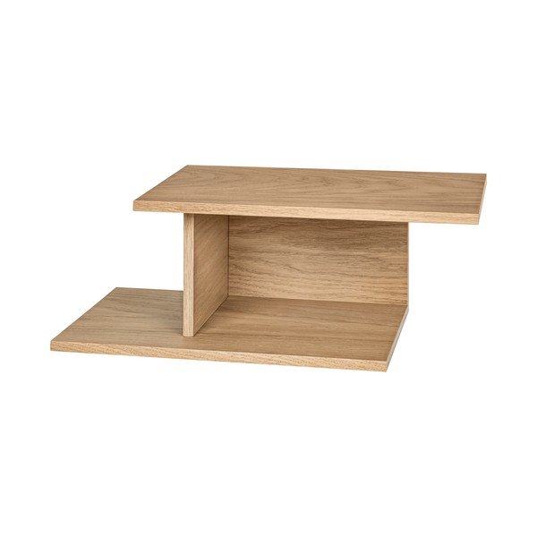 Stenska/s policami nočna omarica v hrastovem dekorju v naravni barvi Tann – noo.ma