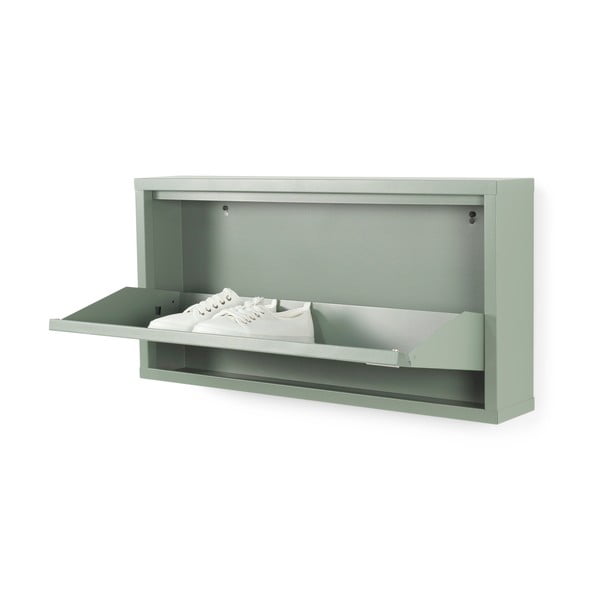 Prašno zelena kovinska preklopna omarica za čevlje 75x37,5x12,5 cm Billy – Spinder Design-image-2