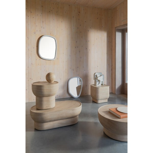 Klubska mizica v kamnitem dekorju v naravni barvi 50x100 cm Noble – Zuiver-image-1