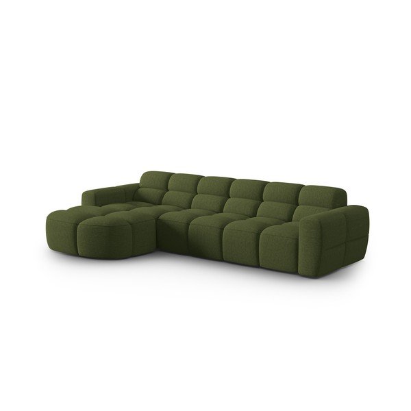 Zelena kotna sedežna garnitura Lisa – Micadoni Home-image-2