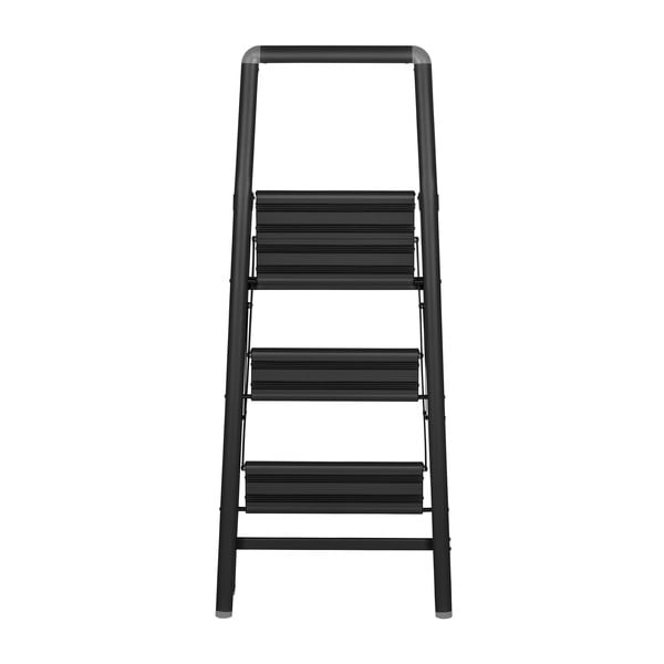 Kompaktna črna lestev Wenko, višina 114,5 cm-image-4
