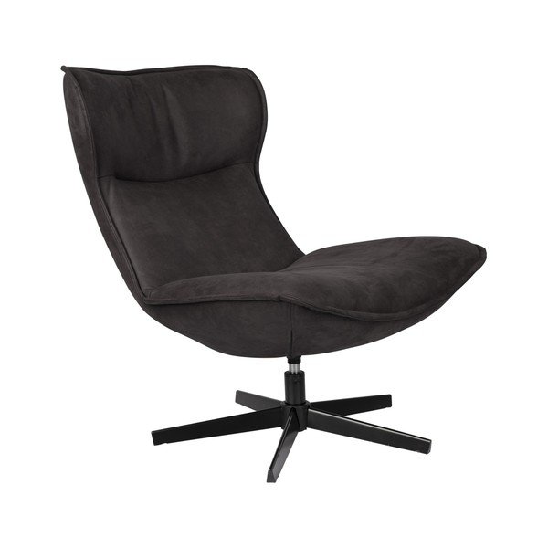 Temno siv vrtljiv fotelj John – White Label